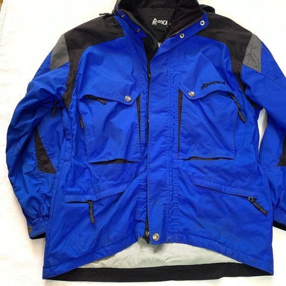Nordica Ski Snow Board Insulated Waterproof Jacket Men's Large Blue/Black - Picture 5 of 14
